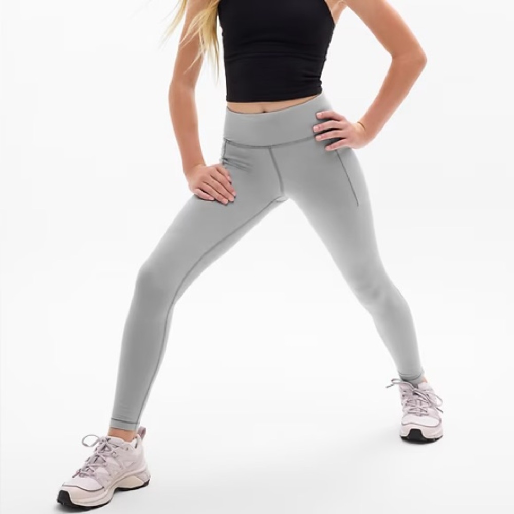 Athleta Girl High Rise Stash Your Treasures Featherstone Grey Leggings Tights 16